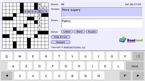 free crossword boatload|More.